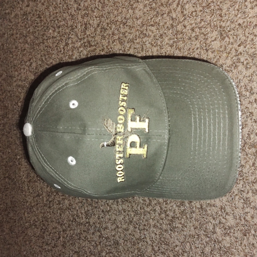 Rooster Booster PF Green Farming Hunting Back Logo Strapback Baseball Hat